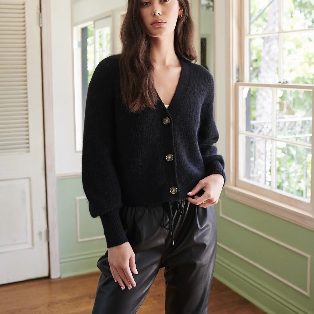 Black Button-Up Cardigan